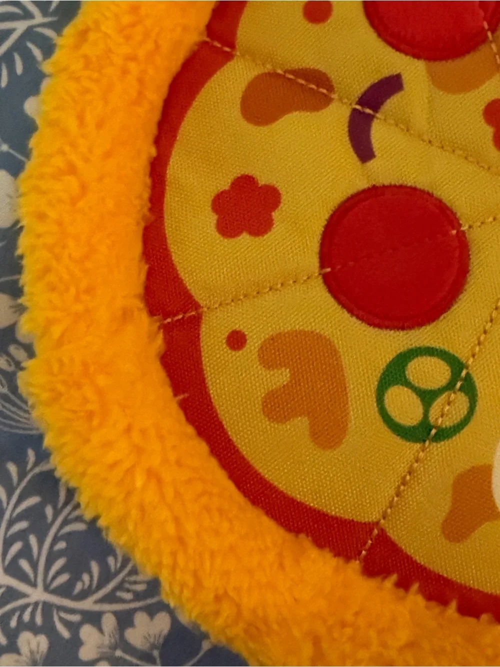 Barkbox Plush Tossing Pizza Toy - Yellow & Red